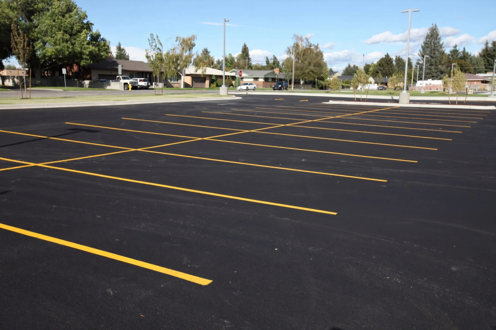 Final walkthrough of a completed paving project in Plano Texas